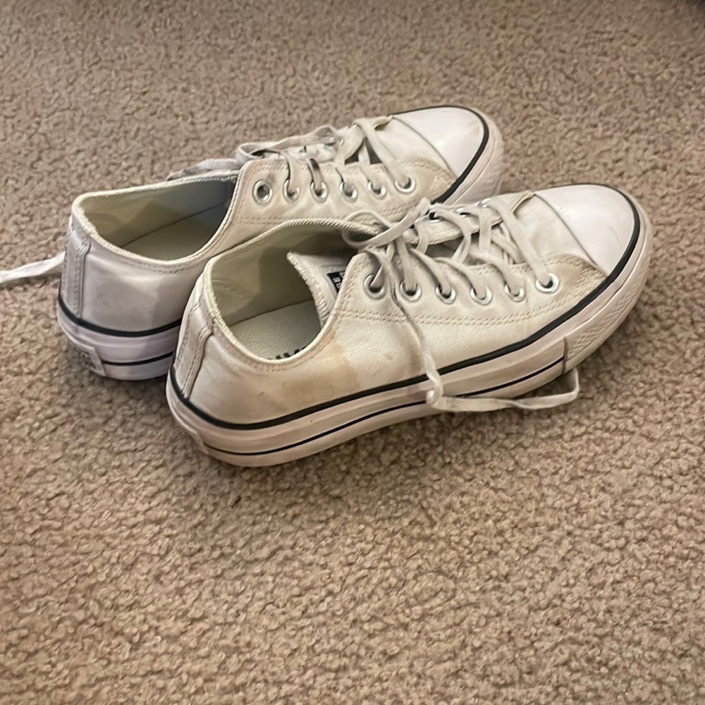 white platform converse size 7W